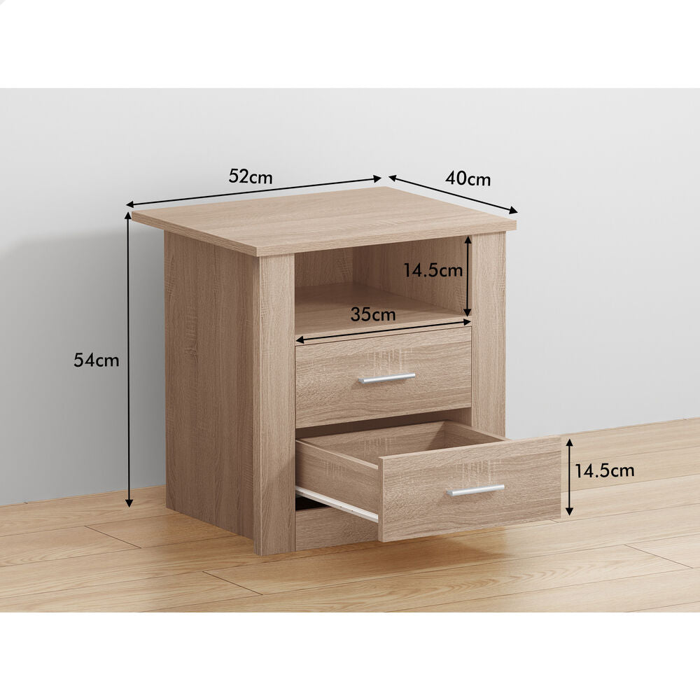 ALFORDSON Bedside Table Nightstand Storage Cabinet Side Table Classic Oak