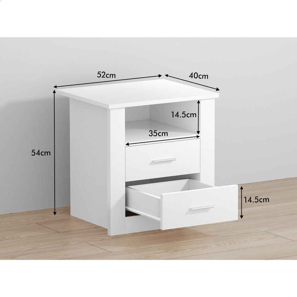 ALFORDSON Bedside Table Nightstand Storage Cabinet Side Table Classic White