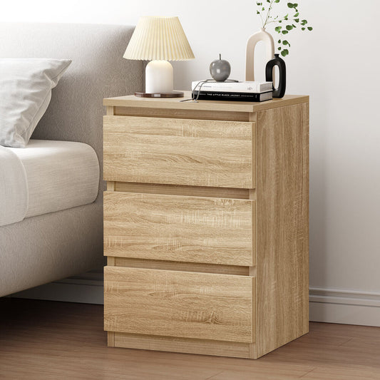 ALFORDSON Bedside Table Nightstand 3 Drawers Side End Table Wood