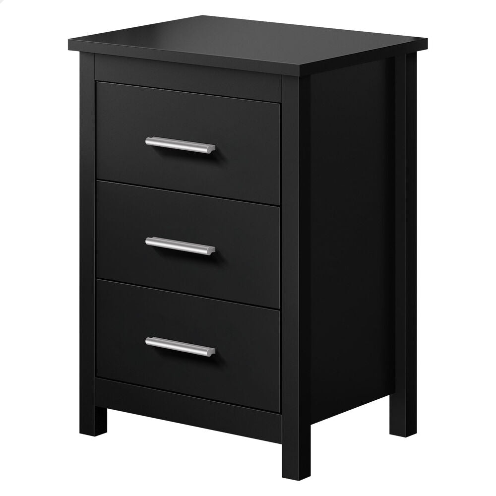 ALFORDSON Bedside Table Hamo Nightstand Storage Side End 3 Drawers Black