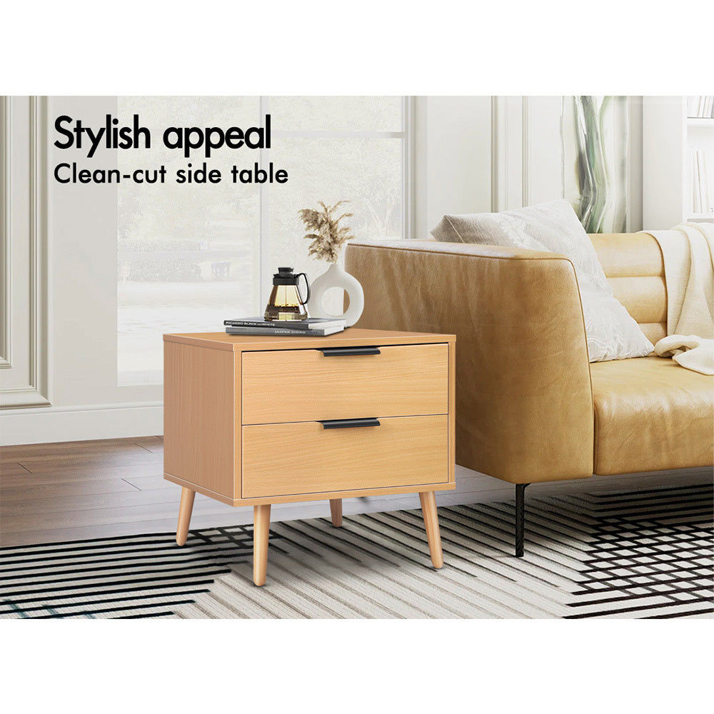 ALFORDSON Bedside Table Nightstand Side Storage Cabinet Wood Scandinavian