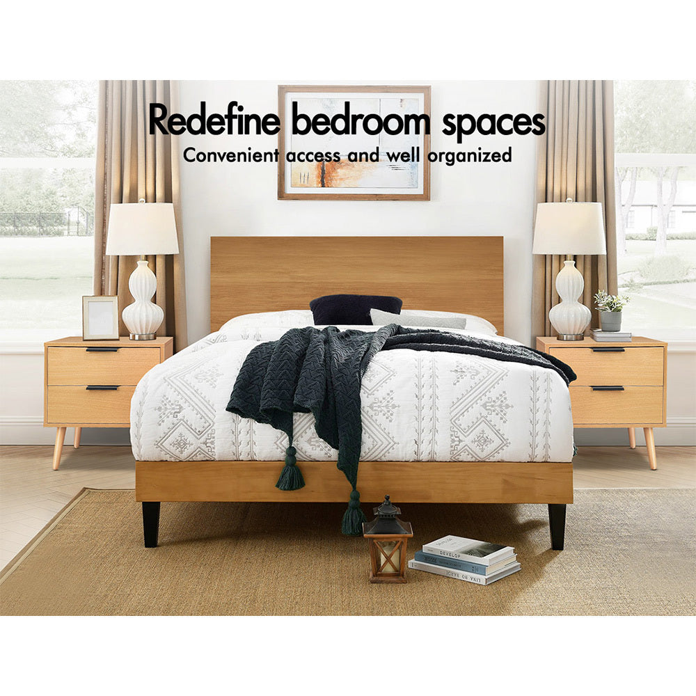 ALFORDSON Bedside Table Nightstand Side Storage Cabinet Wood Scandinavian