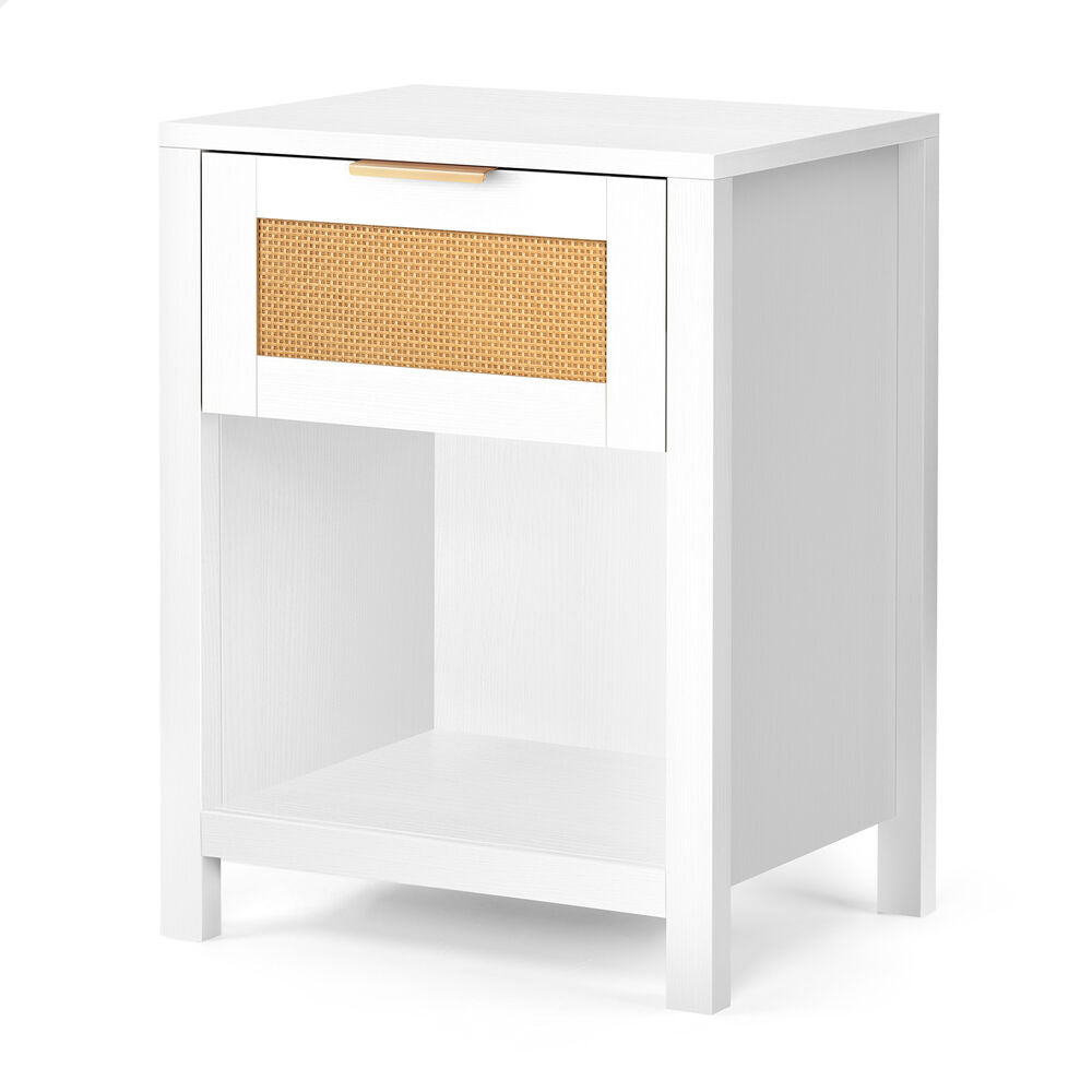 ALFORDSON Bedside Table Nightstand Side End 1 Drawer Storage Shelf White