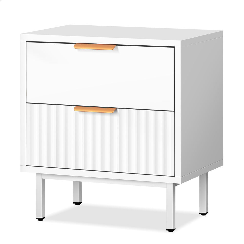 ALFORDSON Bedside Table Nightstand 2 Drawers Side Storage Cabinet White