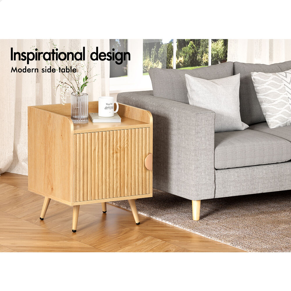 ALFORDSON 2x Bedside Table Cabinet Nightstand Side Storage Wood