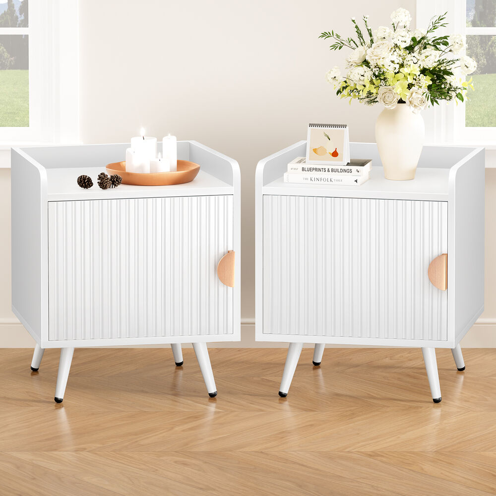 ALFORDSON 2x Bedside Table Cabinet Nightstand Side Storage White