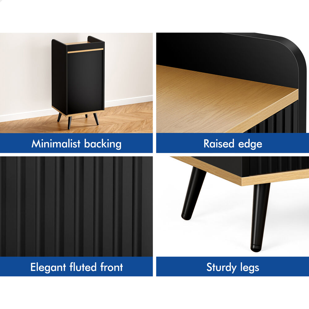 ALFORDSON Storage Cabinet Bathroom Buffet Sideboard Bedside Table Black