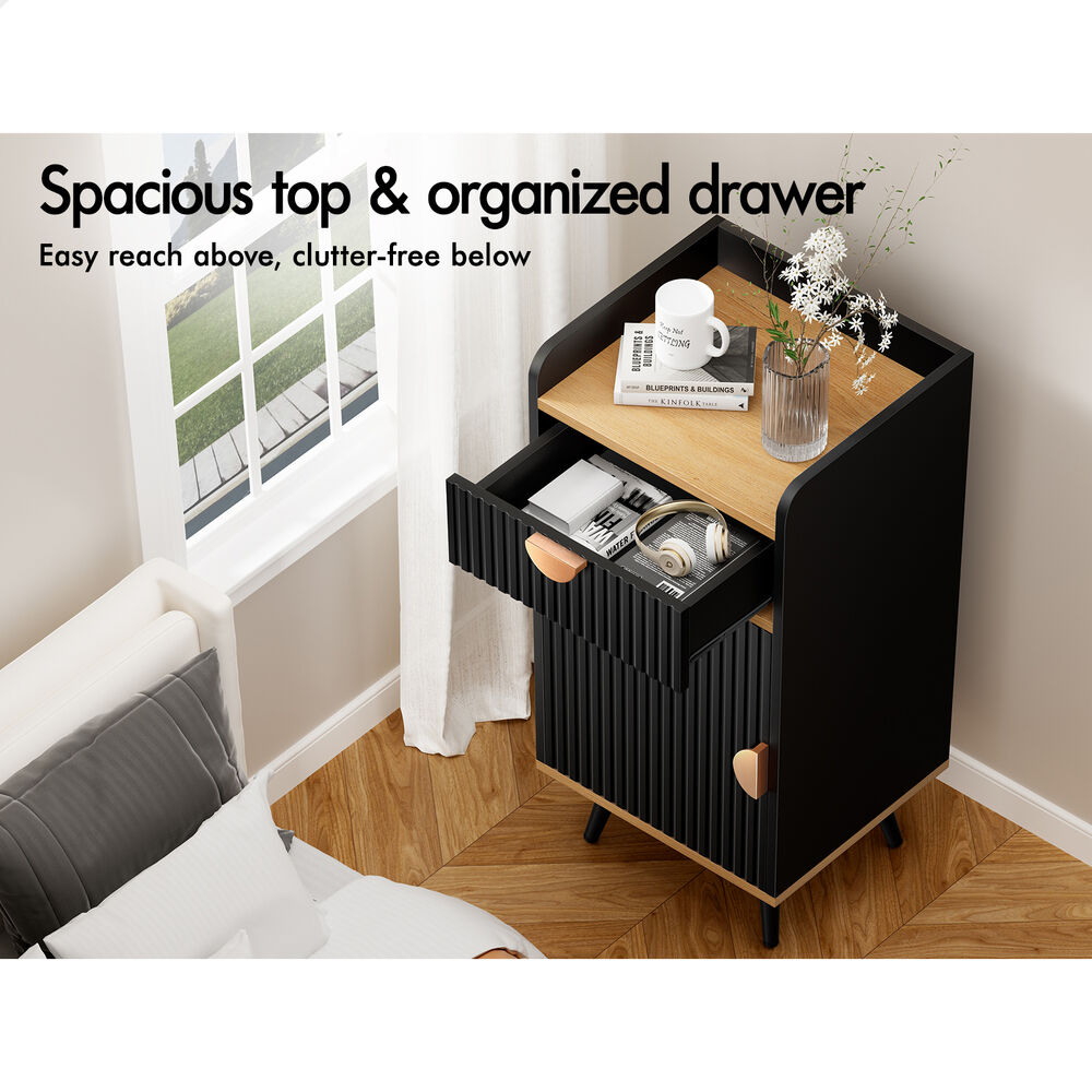 ALFORDSON Storage Cabinet Bathroom Buffet Sideboard Bedside Table Black