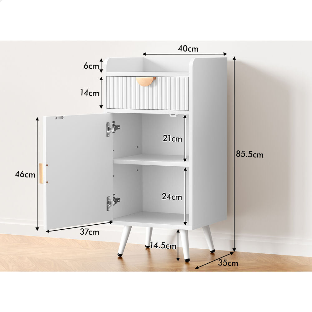 ALFORDSON Storage Cabinet Bathroom Buffet Sideboard Bedside Table White