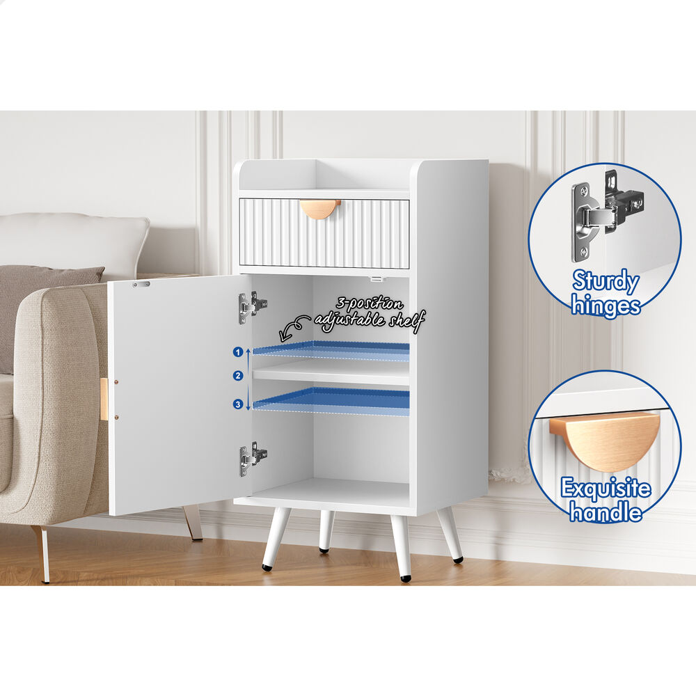 ALFORDSON Storage Cabinet Bathroom Buffet Sideboard Bedside Table White