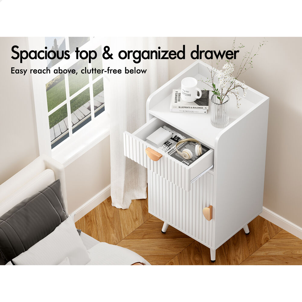 ALFORDSON Storage Cabinet Bathroom Buffet Sideboard Bedside Table White