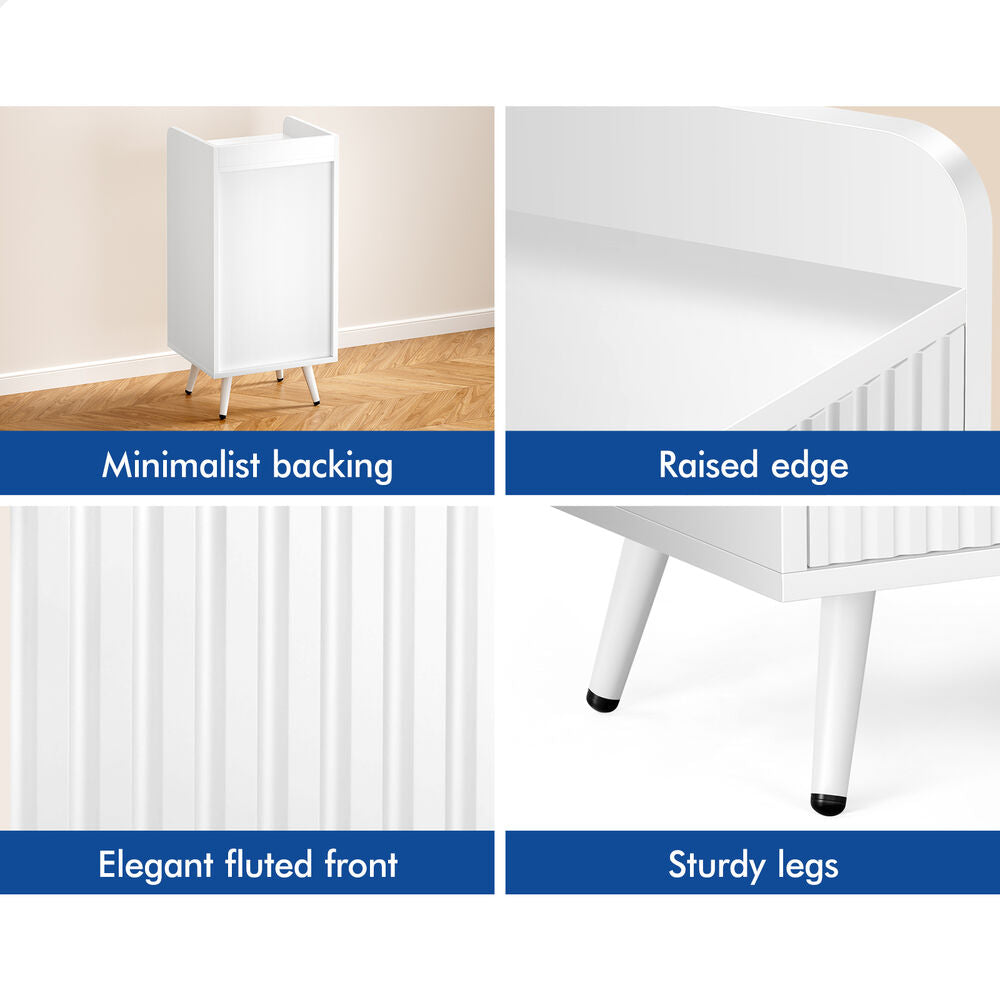 ALFORDSON Storage Cabinet Bathroom Buffet Sideboard Bedside Table White