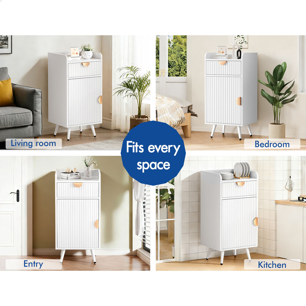 ALFORDSON Storage Cabinet Bathroom Buffet Sideboard Bedside Table White