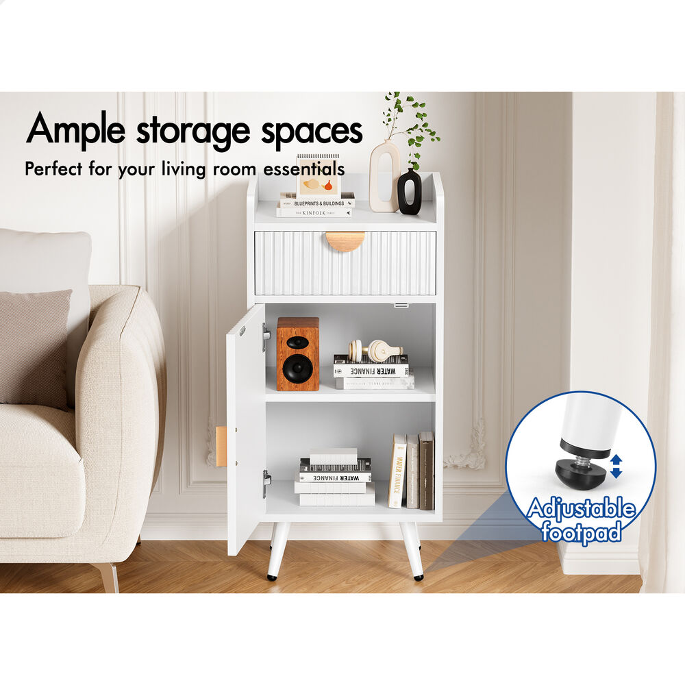 ALFORDSON Storage Cabinet Bathroom Buffet Sideboard Bedside Table White