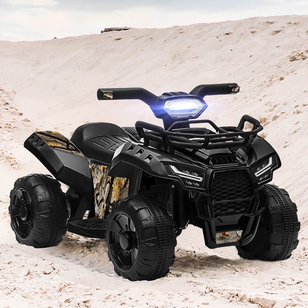 ALFORDSON Kids Ride On Car Electric ATV Toy With LED Lights Black