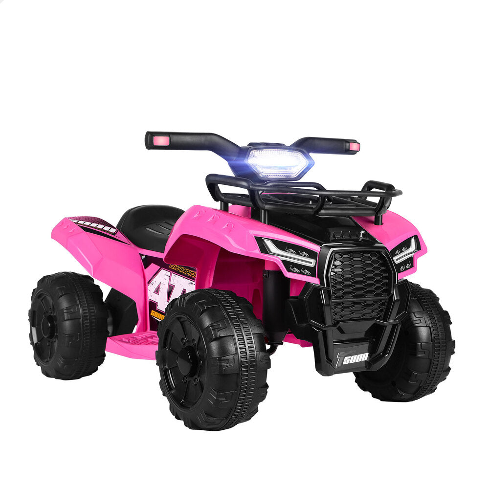 ALFORDSON Kids Ride On Car Electric ATV Toy With LED Lights Pink