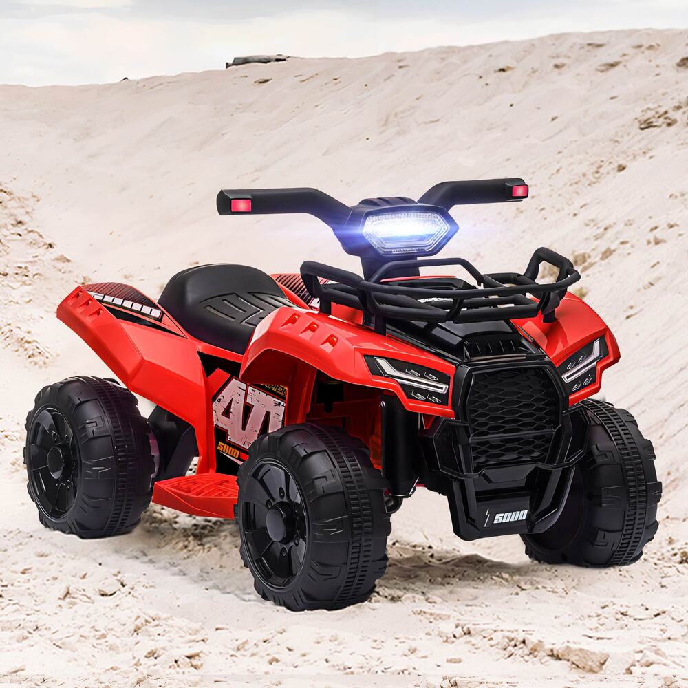 ALFORDSON Kids Ride On Car Electric ATV Toy 25W Motor W/ USB MP3 LED Lights Red