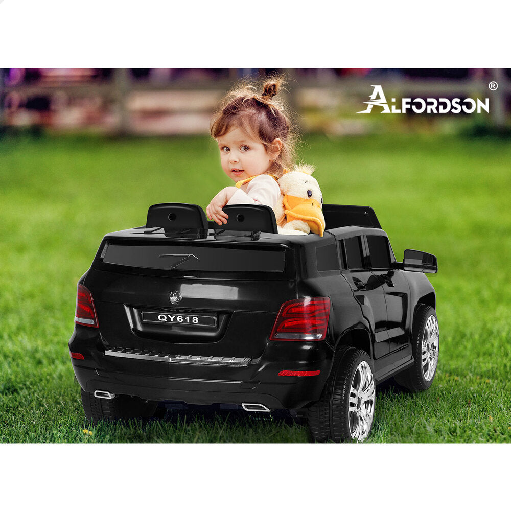 ALFORDSON Kids Ride On Car 12V Electric W/ Remote LED Light Black