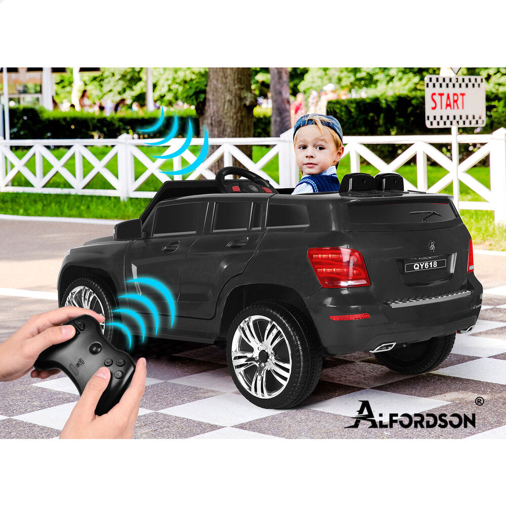 ALFORDSON Kids Ride On Car 12V Electric W/ Remote LED Light Black