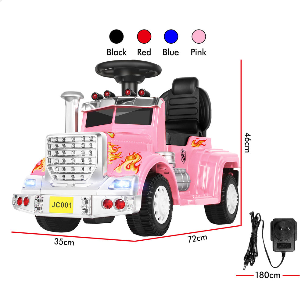 ALFORDSON Kids Ride On Car Electric Toy Truck 25W Motor w/ LED Lights Pink