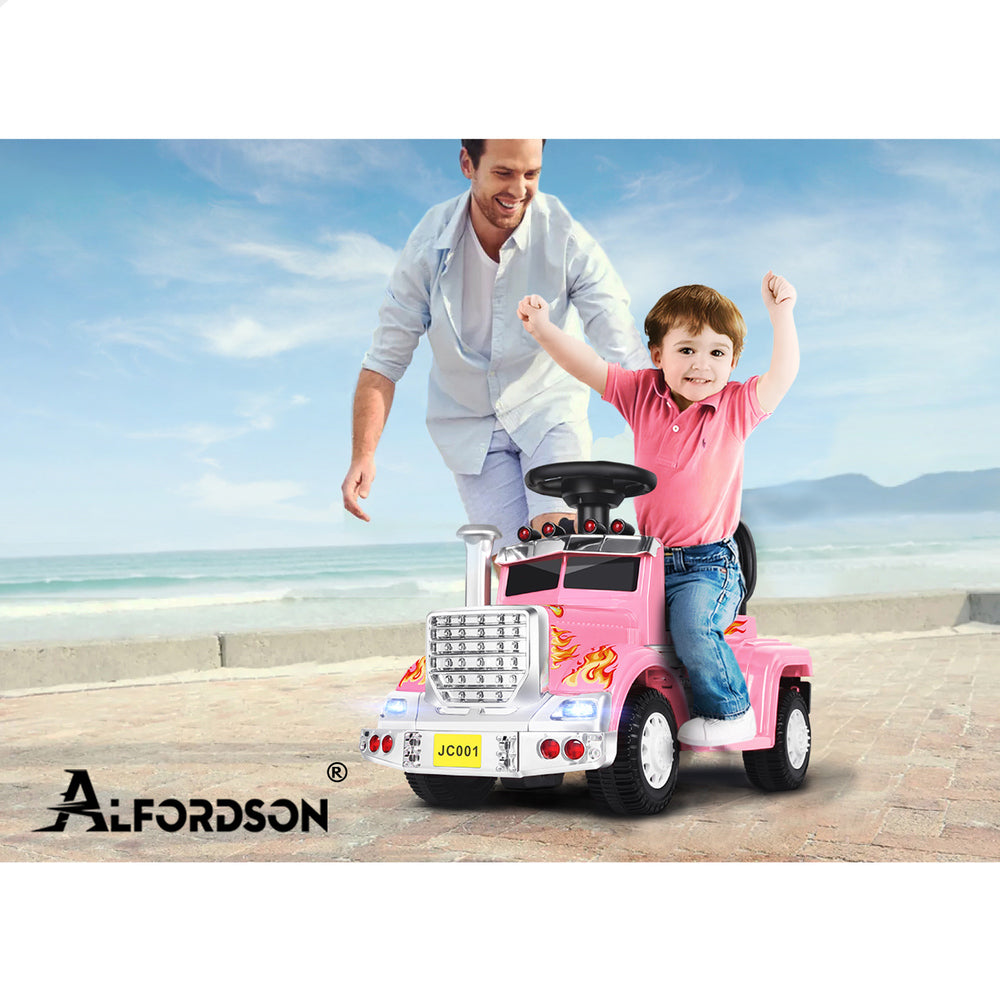 ALFORDSON Kids Ride On Car Electric Toy Truck 25W Motor w/ LED Lights Pink