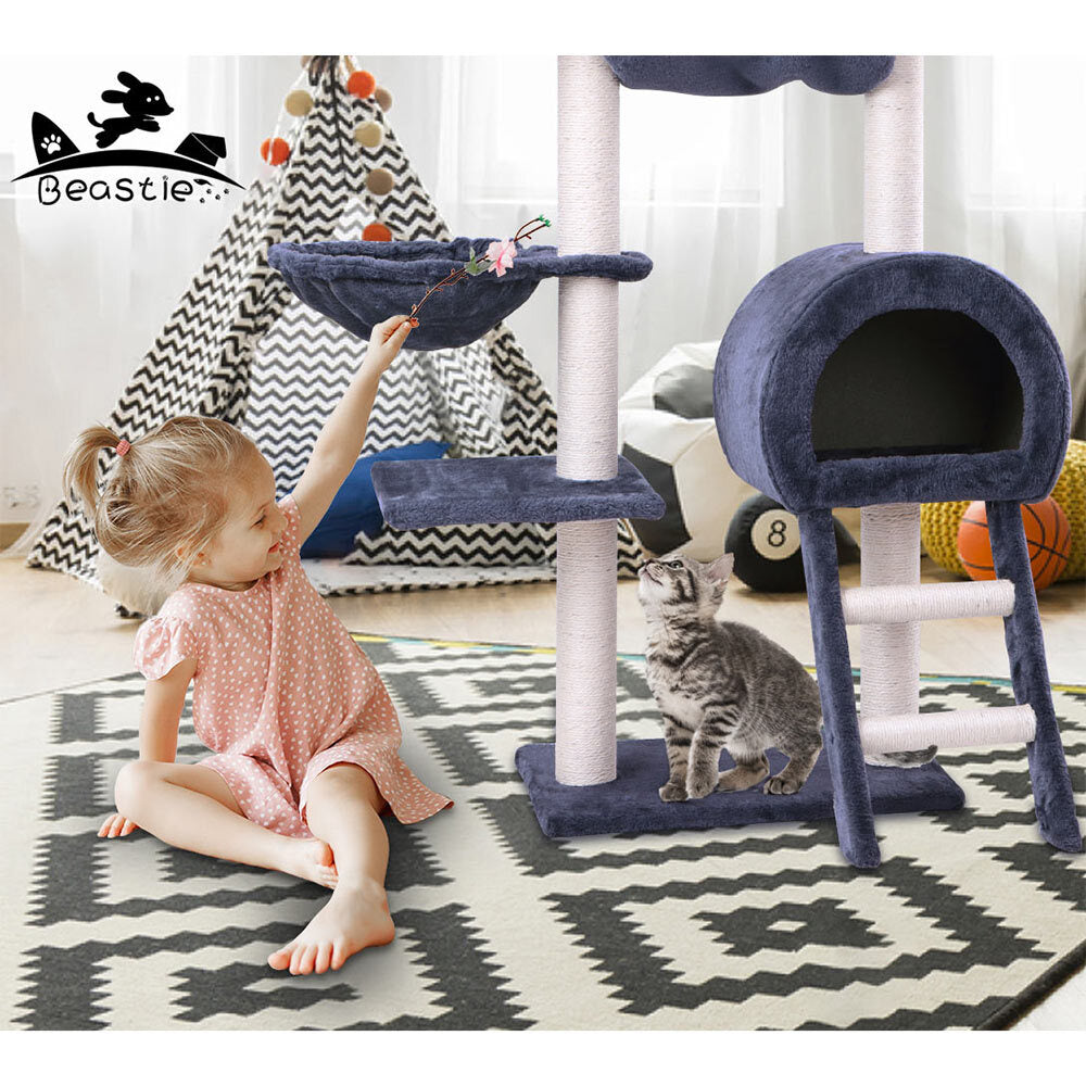 BEASTIE Cat Tree Scratching Post Scratcher Tower Condo House Furniture Wood 97cm