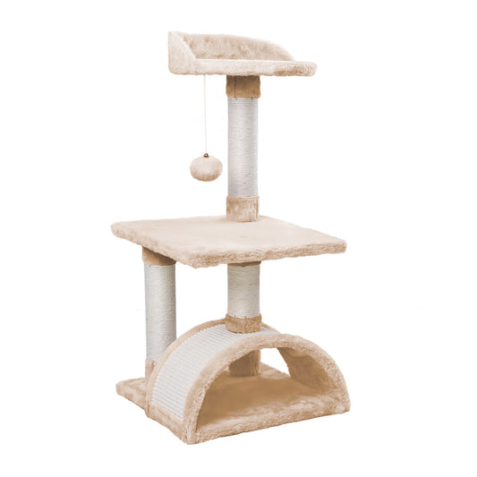 BEASTIE Cat Tree Scratching Post Scratcher Tower Condo House Furniture Wood 82cm