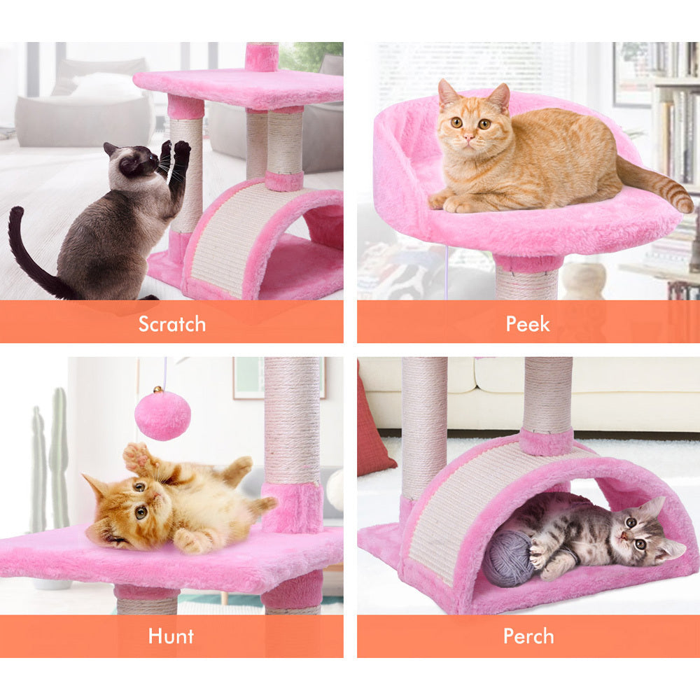 BEASTIE Cat Tree Scratching Post Scratcher Tower Condo House Furniture Wood 82cm