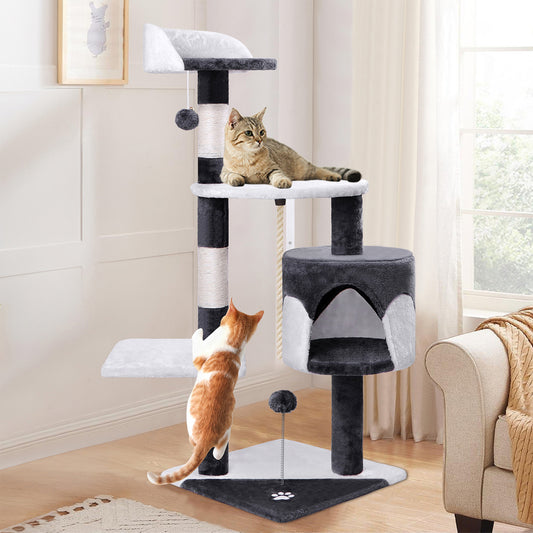 BEASTIE Cat Tree Scratching Post Scratcher Tower Condo House Furniture Wood 112cm