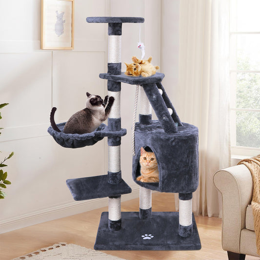 1x BEASTIE Cat Tree Scratching Post Scratcher Tower 120cm