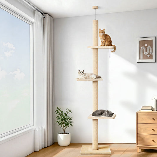 BEASTIE Cat Tree Scratching Post Scratcher Tower Condo House Furniture 230-286cm