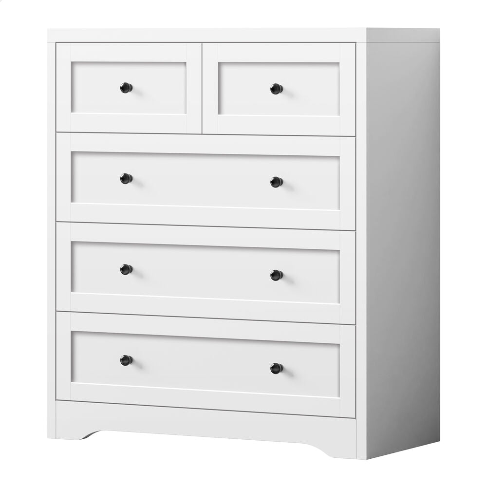 5 Chest of Drawers ALFORDSON Hamptons Storage Cabinet White