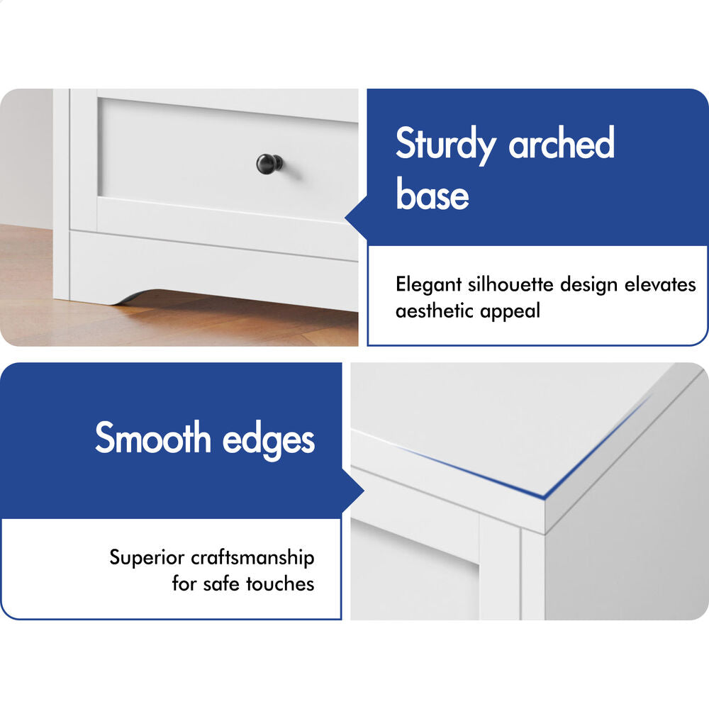 ALFORDSON 6 Chest of Drawers Hamptons Storage Cabinet Dresser Tallboy White