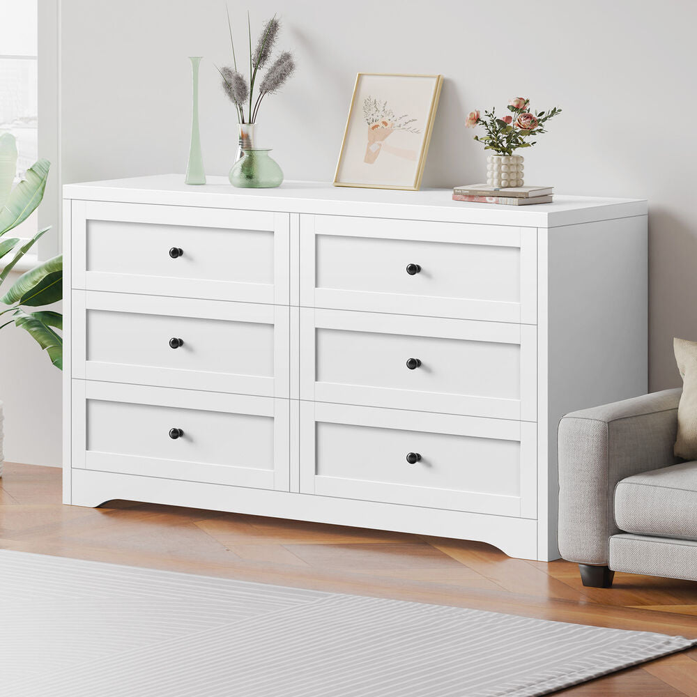 ALFORDSON 6 Chest of Drawers Hamptons Storage Cabinet Dresser Tallboy White