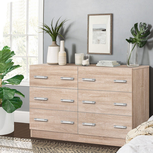 6 Chest of Drawers ALFORDSON Hamptons Storage Dresser Wood