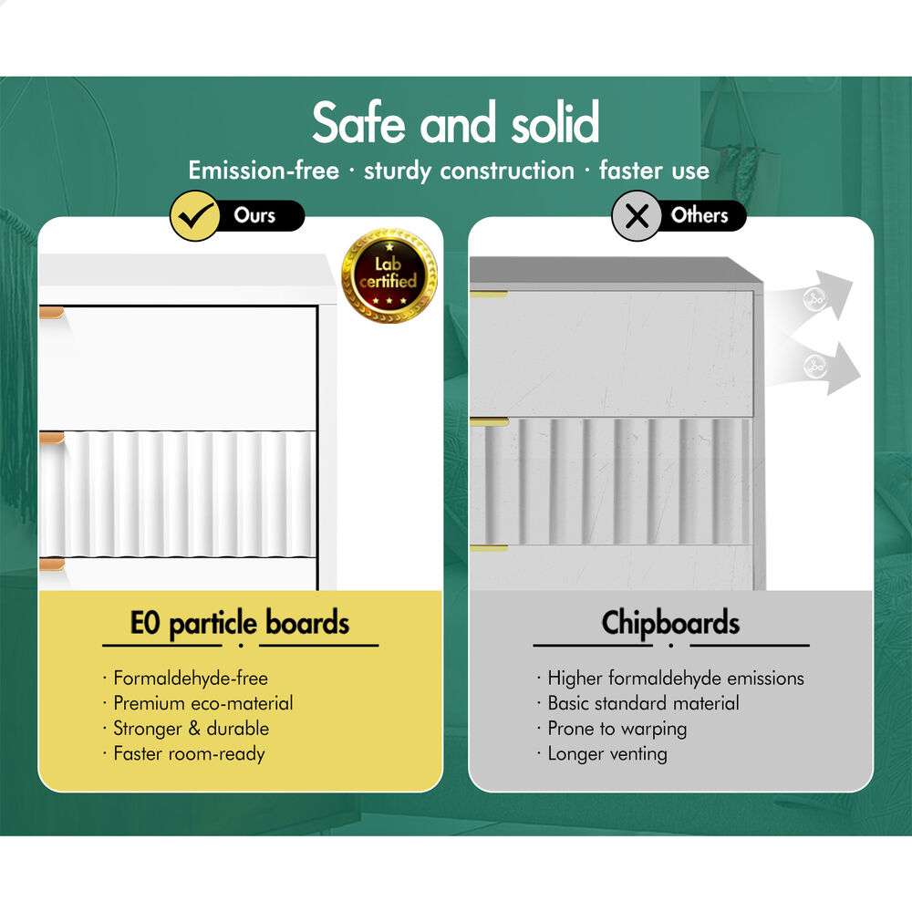 ALFORDSON 4 Chest of Drawers Modern Storage Cabinet Dresser Tallboy White