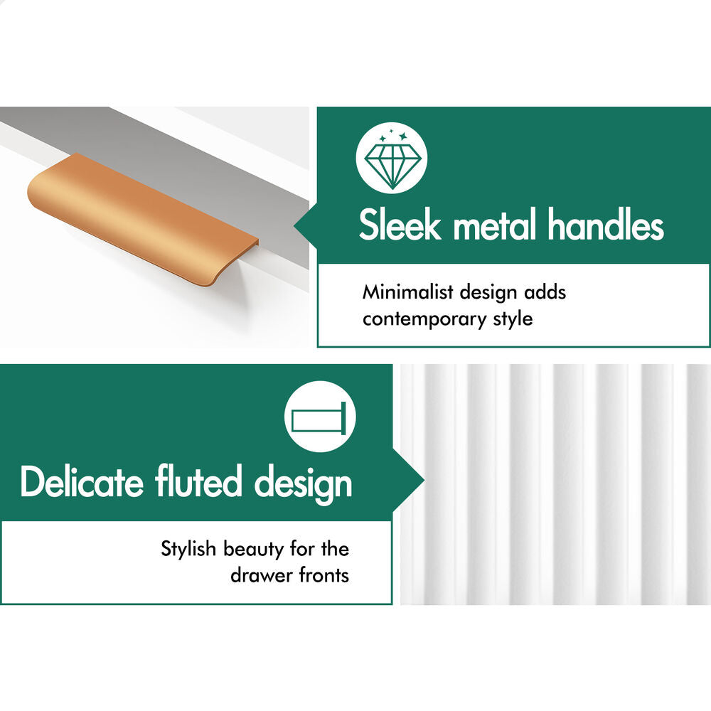 ALFORDSON 4 Chest of Drawers Modern Storage Cabinet Dresser Tallboy White