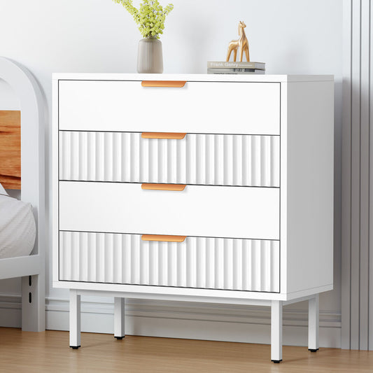ALFORDSON 4 Chest of Drawers Modern Storage Cabinet Dresser Tallboy White