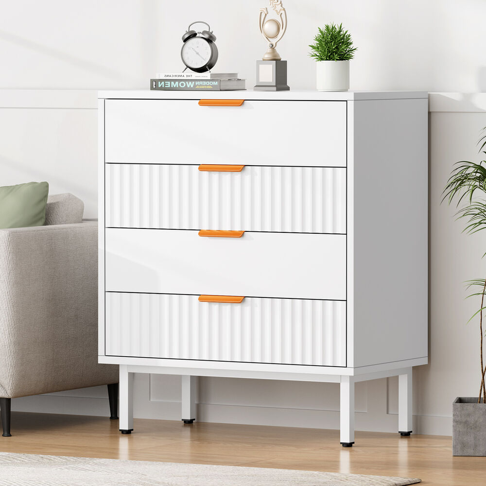 ALFORDSON 4 Chest of Drawers Modern Storage Cabinet Dresser Tallboy White