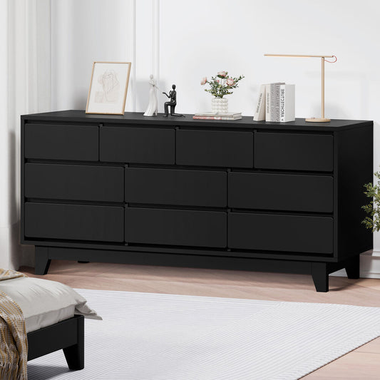 ALFORDSON 10 Chest of Drawers Minimalist Storage Cabinet Dresser Tallboy Black