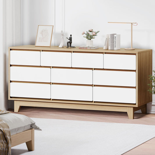 ALFORDSON 10 Chest of Drawers Minimalist Storage Cabinet Dresser Tallboy Oak