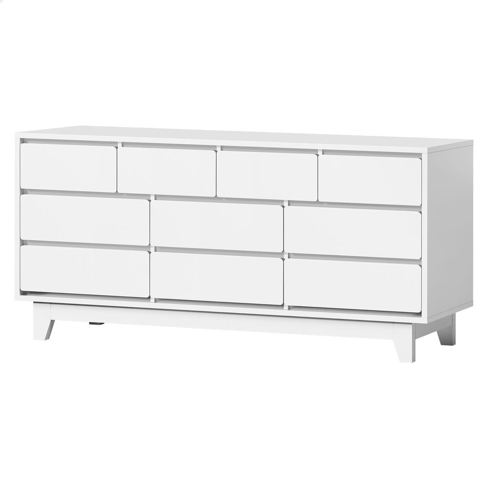ALFORDSON 10 Chest of Drawers Minimalist Storage Cabinet Dresser Tallboy White