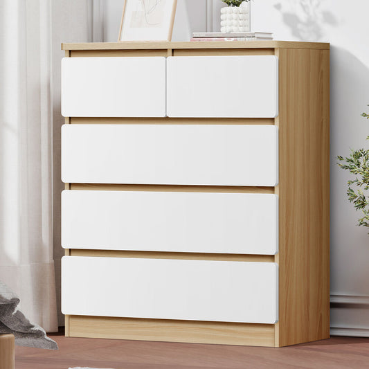 ALFORDSON 5 Chest of Drawers Minimalist Storage Cabinet Dresser Tallboy Wood