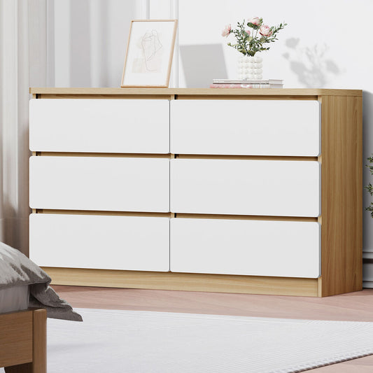 ALFORDSON 6 Chest of Drawers Minimalist Storage Cabinet Dresser Tallboy Wood