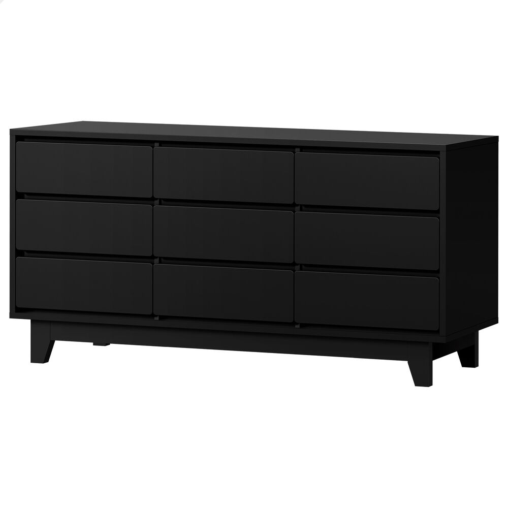 ALFORDSON 9 Chest of Drawers Minimalist Storage Cabinet Dresser Tallboy Black