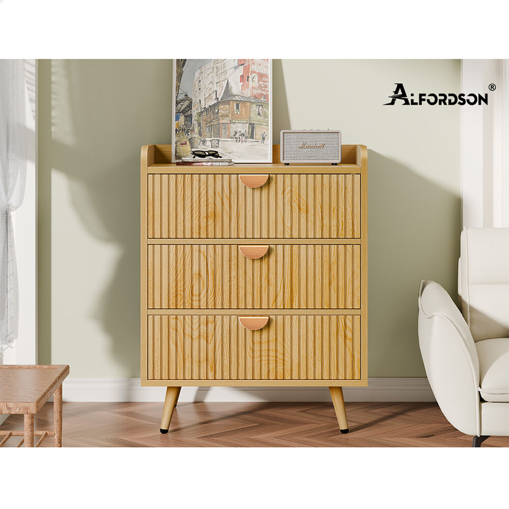 ALFORDSON 3 Chest of Drawers Modern Storage Cabinet Dresser Tallboy Wood