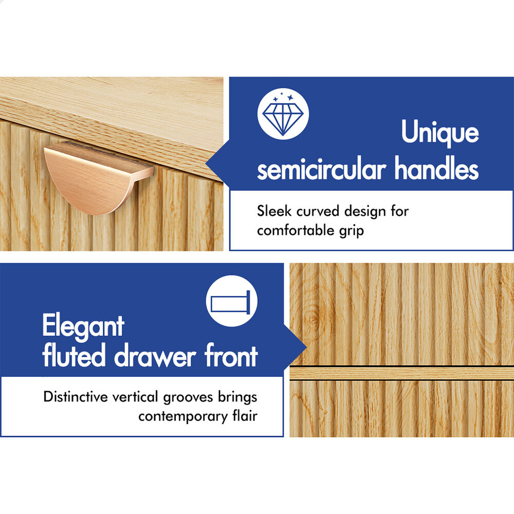 ALFORDSON 4 Chest of Drawers Modern Storage Cabinet Dresser Tallboy Wood