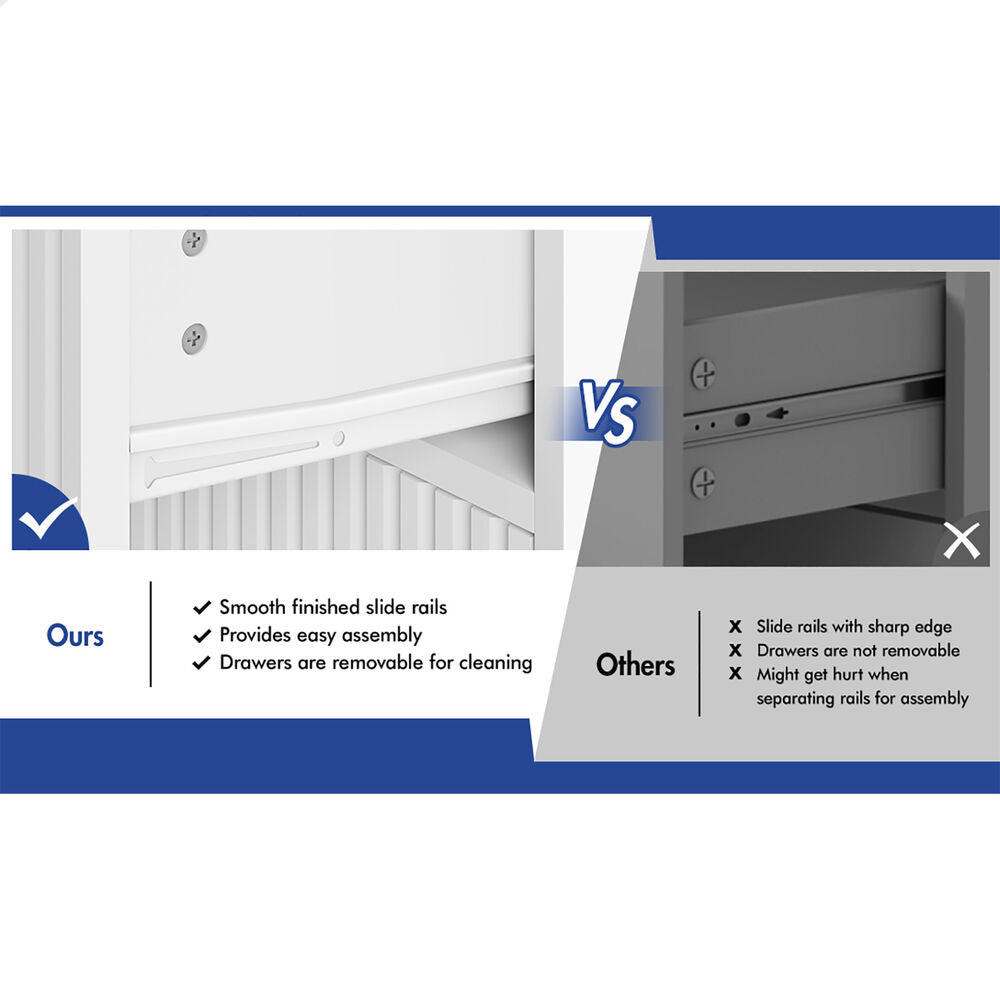 ALFORDSON 4 Chest of Drawers Modern Storage Cabinet Dresser Tallboy White