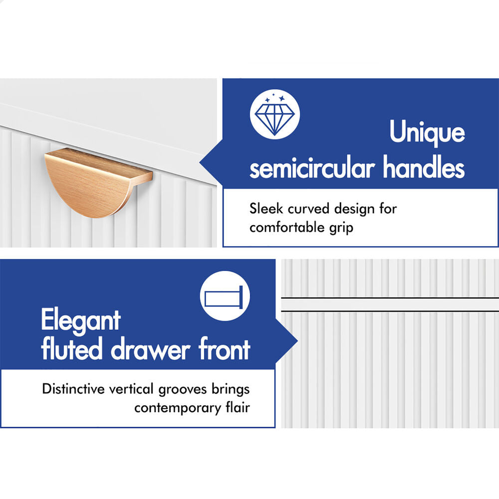 ALFORDSON 4 Chest of Drawers Modern Storage Cabinet Dresser Tallboy White