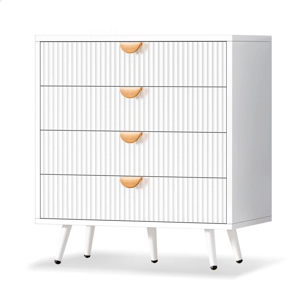 ALFORDSON 4 Chest of Drawers Modern Storage Cabinet Dresser Tallboy White